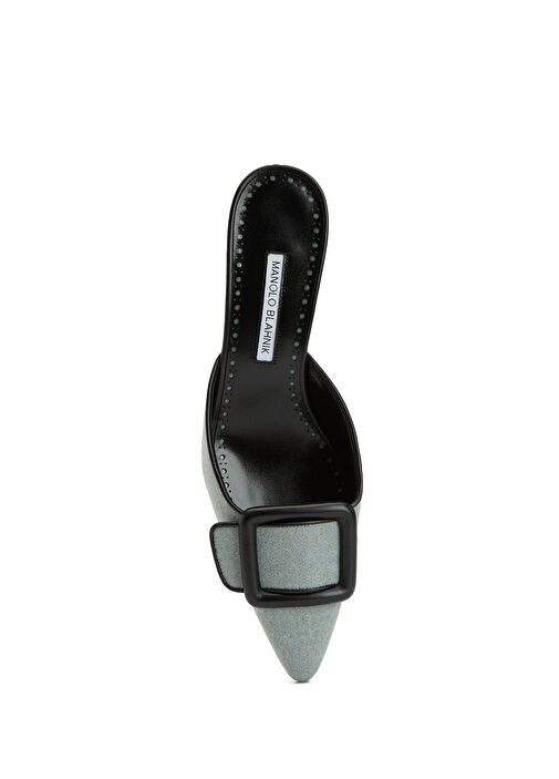 Yeşil Kadın Deri Terlik - Görsel 5