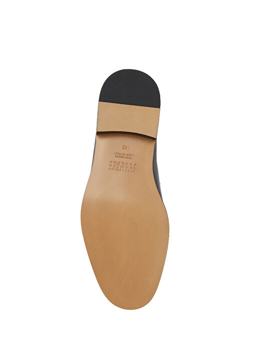 Siyah Logolu Erkek Deri Loafer - Görsel 6