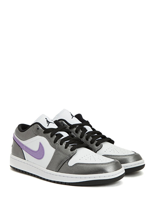 Air Jordan 1 Low Beyaz Kadın Deri Sneaker - Görsel 3