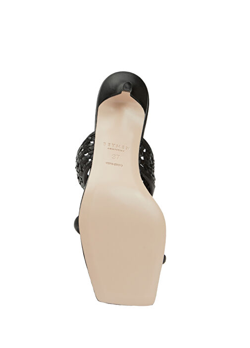 Siyah Kadın Deri Terlik - Görsel 6