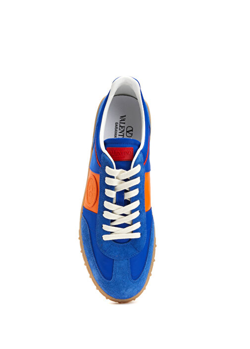 Mavi Turuncu Erkek Deri Sneaker - Görsel 5