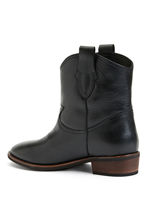 Divarese Divarese Siyah Kadın Deri Western Bot | Beymen Siyah - 4. görsel