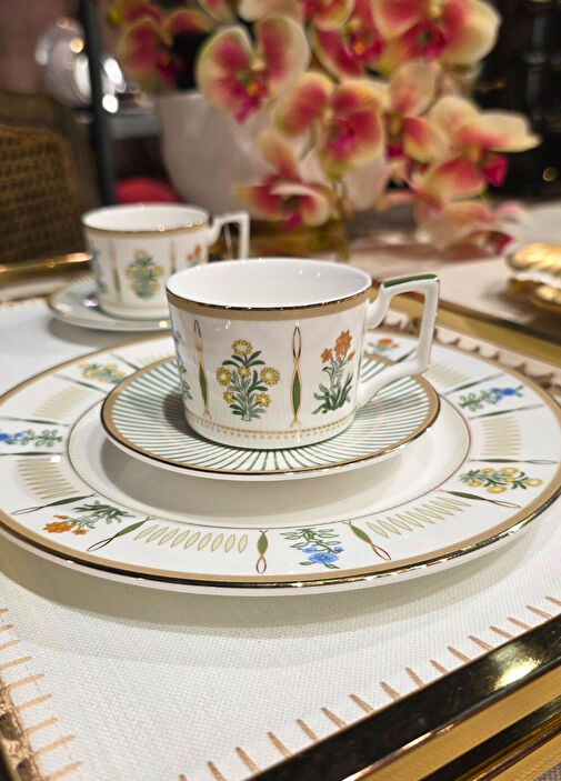 Mikasa Moor - Morris Garden Porselen 6'lı Pasta Tabağı 20 cm - Çok