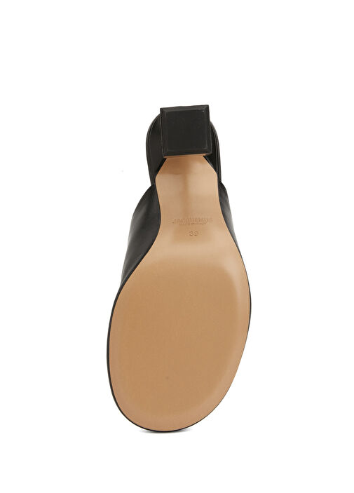 The Bisou Siyah Kadın Deri Terlik - Görsel 6