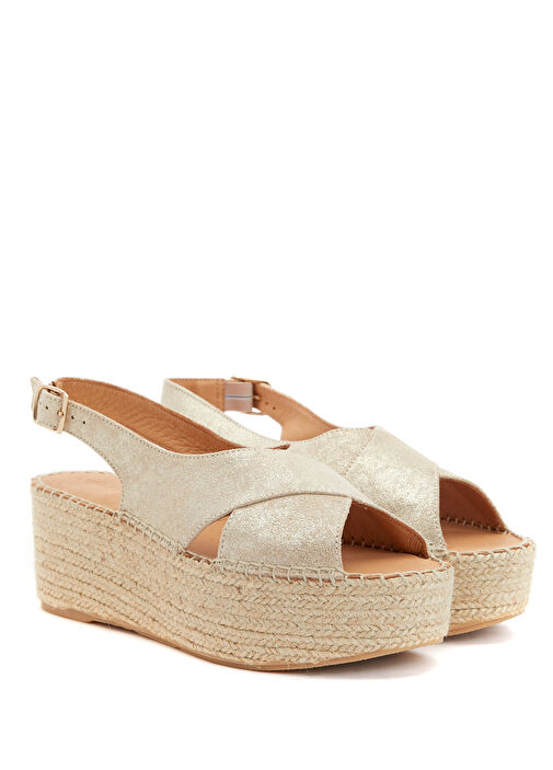 Gold Kadın Deri Espadril - Görsel 3