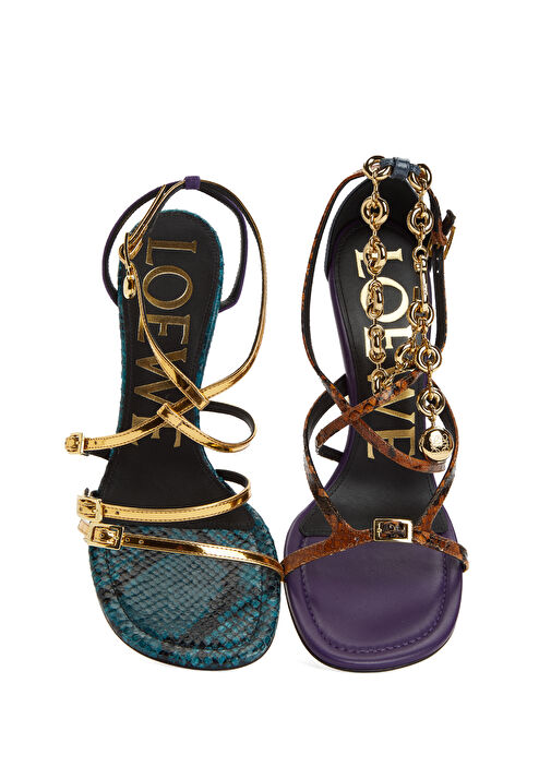 New Comic Gold Kadın Deri Sandalet - Görsel 5