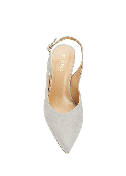 Divarese Divarese Açık Gri Kadın Süet Topuklu Ayakkabı Beymen'de! Açık Gri - 5. görsel