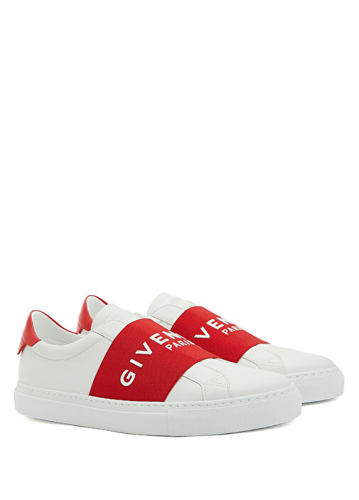 Kırmızı Beyaz Erkek Deri Sneaker - Görsel 3