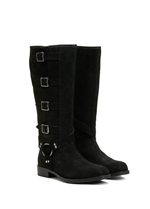 Siyah Kadın Deri Çizme - Görsel 3