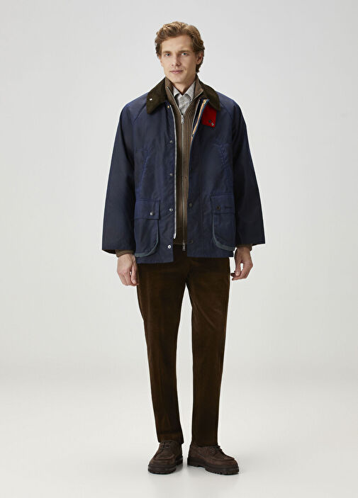 Black Paul Smith x Barbour Black Men Navy Blue Jacket 1841144 | Beymen