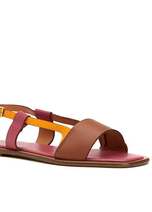 Divarese Divarese Pembe Sari Sarı Pembe Kadın Deri Sandalet Beymen'de! Pembe Sari - 7. görsel