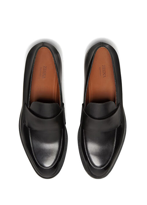 Siyah Erkek Deri Loafer - Görsel 5
