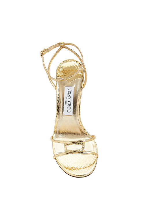 Leo Gold Deri Topuklu Sandalet - Görsel 5