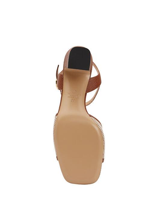 Bej Kahve Kadın Sandalet - Görsel 6