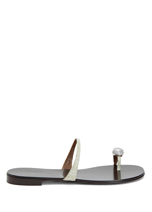 Bej Kadın Deri Terlik - Görsel 2