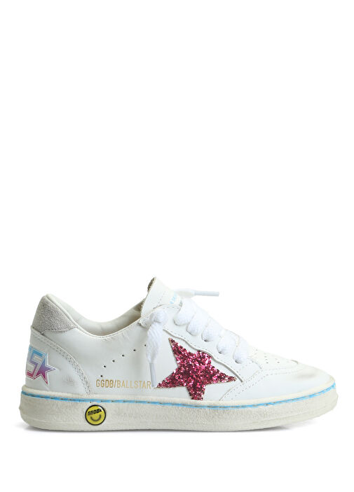 Ballstar Beyaz Kız Çocuk Deri Sneaker - Görsel 2