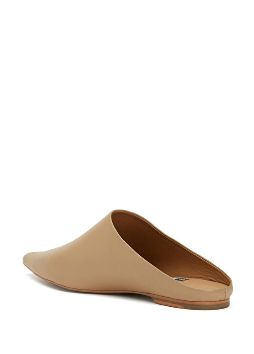 Bej Kadın Deri Terlik - Görsel 4