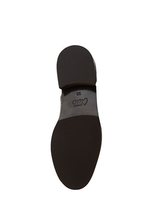 Koyu Kahverengi Kadın Deri Çizme - Görsel 6