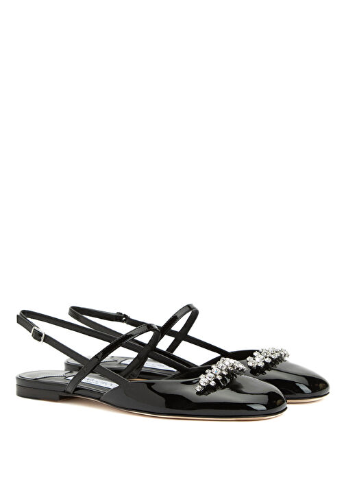 Belinda Siyah Rugan Deri Babet - Görsel 3