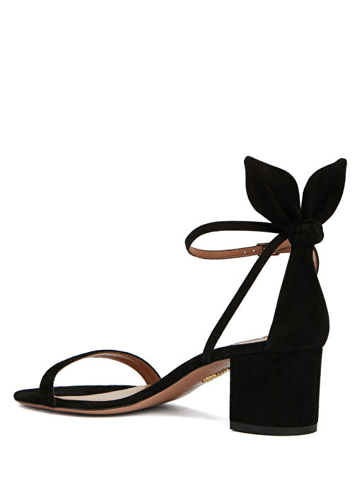 Bow Tie Siyah Kadın Deri Sandalet - Görsel 4