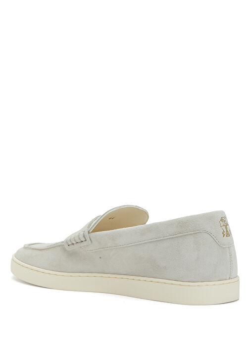 Kırık Beyaz Erkek Süet Loafer - Görsel 4