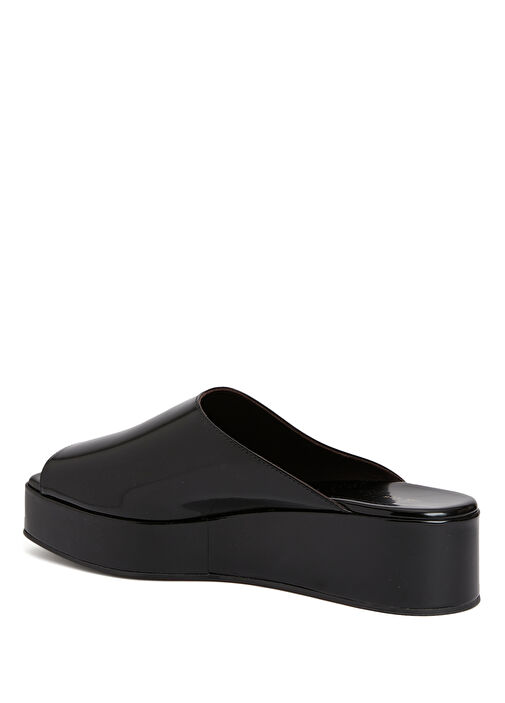 Siyah Kadın Deri Terlik - Görsel 4