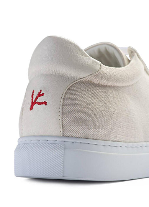 Bej Erkek Keten Sneaker - Görsel 6