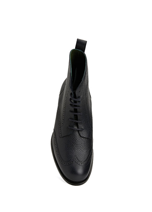 Lacivert Erkek Deri Bot - Görsel 5