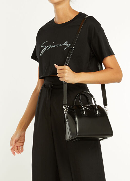 Givenchy Siyah Kadın Mini Antigona Siyah Kadın Deri Çanta 1801504
