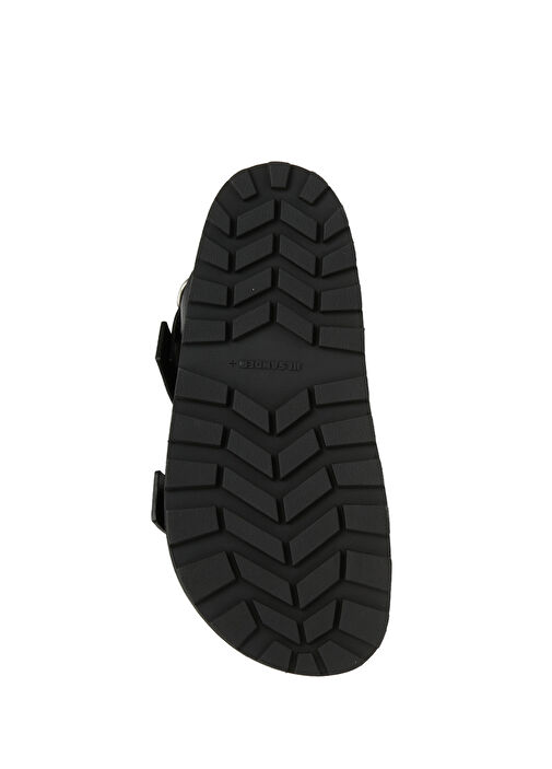 Siyah Kadın Deri Sandalet - Görsel 6