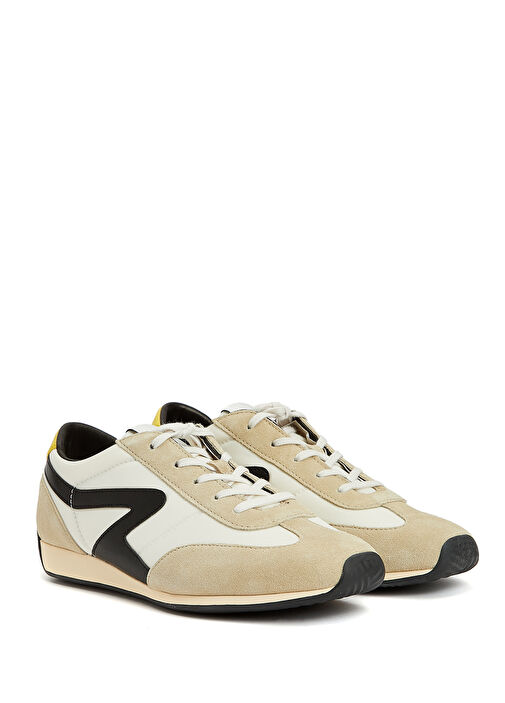 Slim Retro Kadın Deri Sneaker - Görsel 3