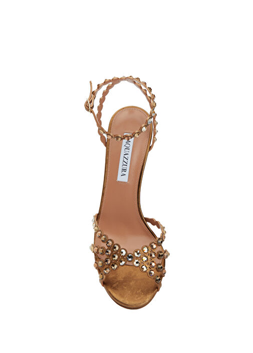 Aquazzura Aquazzura Tequila Gold Deri Topuklu Ayakkabı Sandalet & Terlik | Beymen Gold - 5. görsel