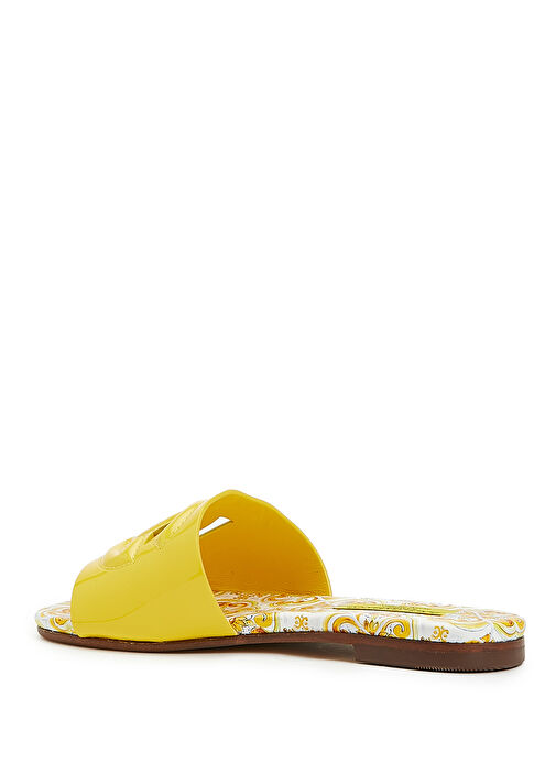 Majolica Sarı Desenli Kız Çocuk Rugan Terlik - Görsel 4