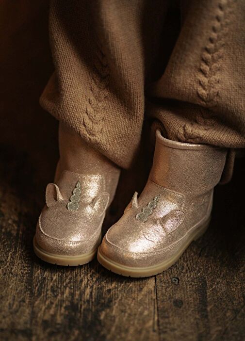 Xelly Silver Pembe Unisex Çocuk Deri Bot - Görsel 7