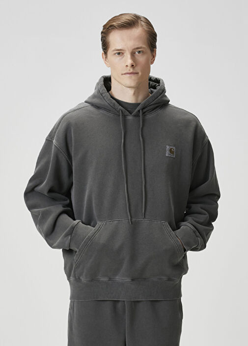 Carhartt WIP - Hooded Nelson Koyu Gri Sweatshirt - Koyu Gri Carhartt WIP - Hooded Nelson Koyu Gri Sweatshirt - Koyu Gri