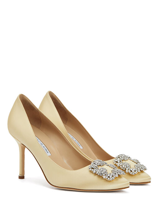 Açık Sarı Topuklu Ayakkabı - Görsel 3