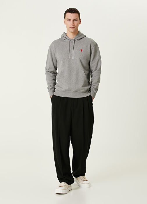 Ami Paris Gri Erkek Gri Logo Nakışlı Sweatshirt 1553741 | Beymen