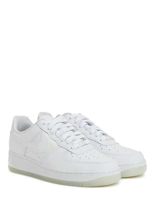 Air Force 1 '07 Beyaz Kadın Deri Sneaker - Görsel 3