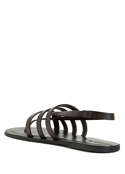 Line Kahverengi Kadın Deri Sandalet - Görsel 4