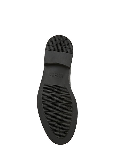 Siyah Dolgun Burunlu Erkek Deri Ayakkabı - Görsel 6