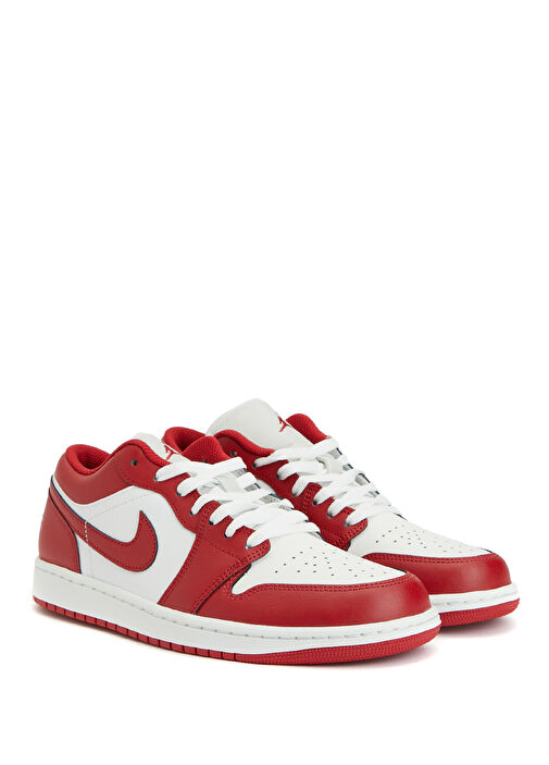 Air Jordan 1 Low Beyaz Erkek Deri Sneaker - Görsel 3