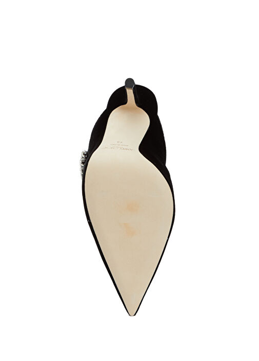 Bing Siyah Taşlı Topuklu Terlik - Görsel 6