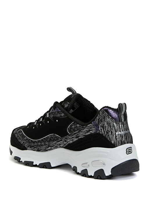 D'Lites Siyah Gri Kadın Deri Sneaker - Görsel 4