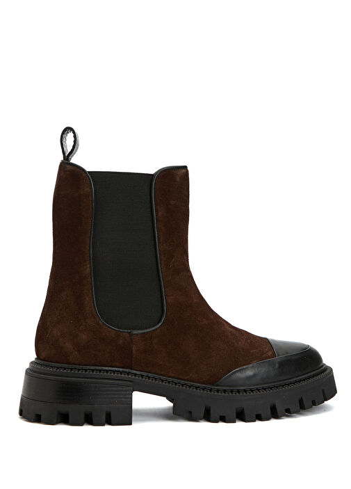 Kahverengi Kadın Süet Deri Bot - Görsel 2