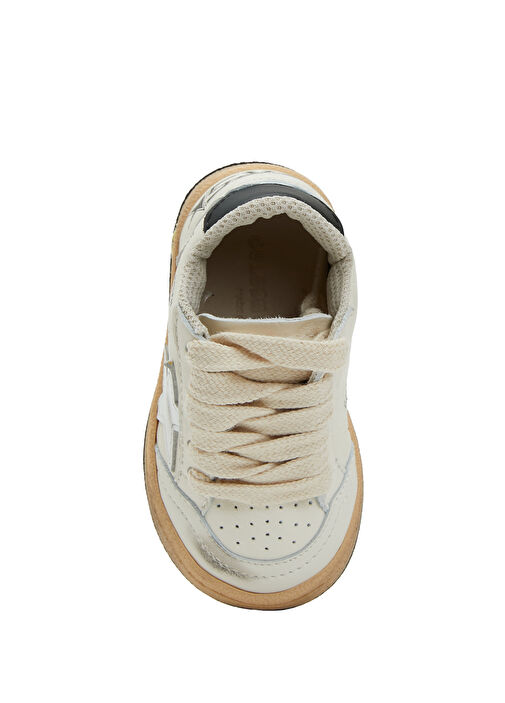 Ball Star Siyah Beyaz Unisex Çocuk Deri Sneaker - Görsel 5