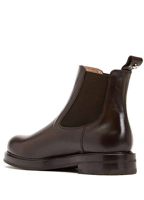 Kahverengi Lastikli Kadın Deri Bot - Görsel 9
