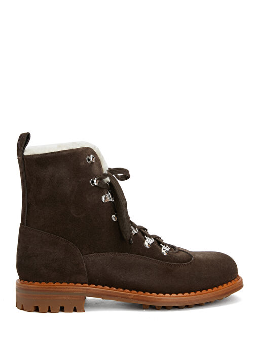 Koyu Kahverengi Kadın Süet Bot - Görsel 2