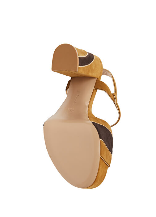 Taba Siyah Kadın Süet Sandalet - Görsel 6