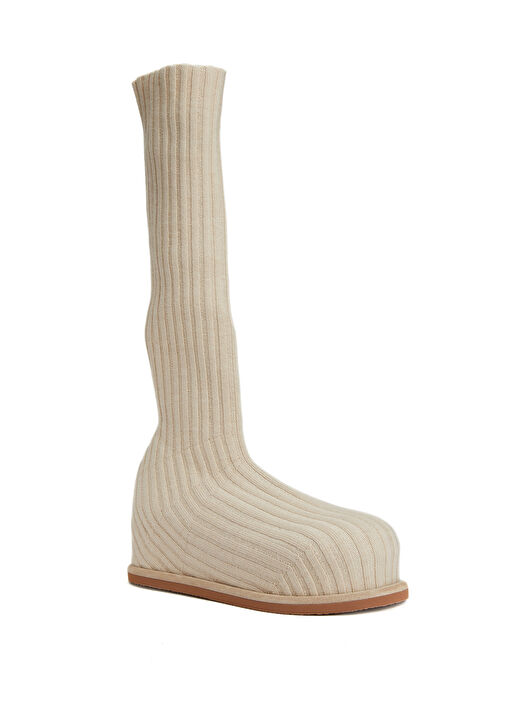 Veneda Bej Kadın Yün Çizme - Görsel 6