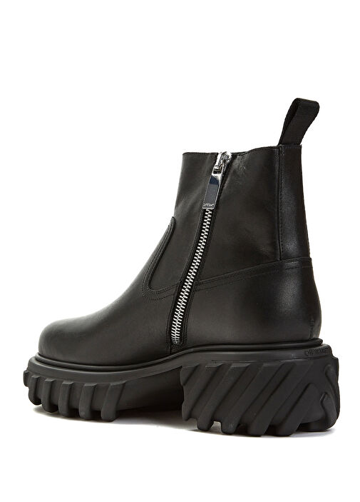 Tractor Motor Ankle Siyah Erkek Deri Bot - Görsel 4